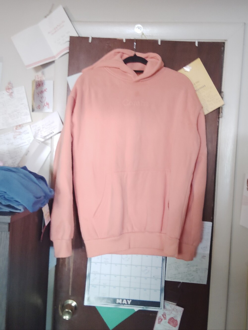 COMFRT Peach Oversized Hooded Sweatshirt - Small
